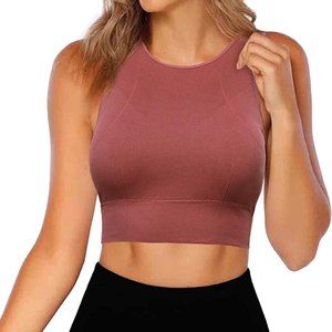 Hawiton Women's Low Impact High-Neck Sports Bra